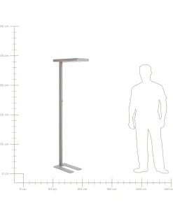 LED-gulvlampe TAURUS Med dæmpning Metal Sølv