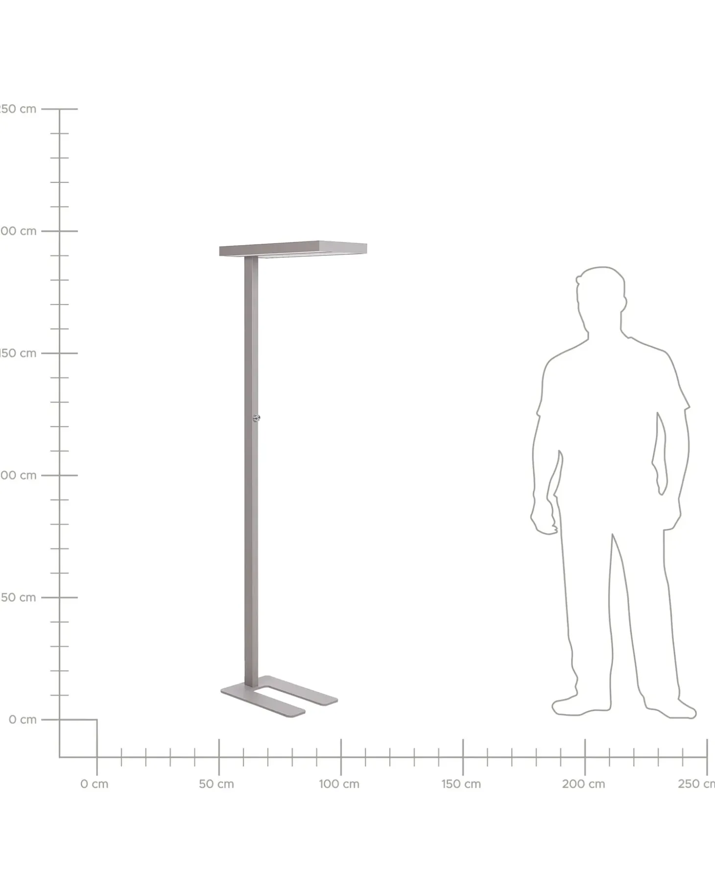 LED-gulvlampe TAURUS Med dæmpning Metal Sølv