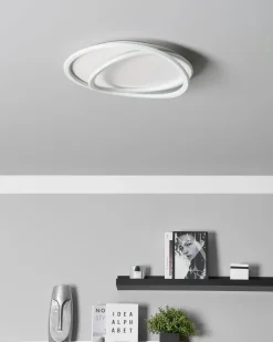 LED loftslampe LEYLAN Med fjernbetjening Med dæmpning Hvid