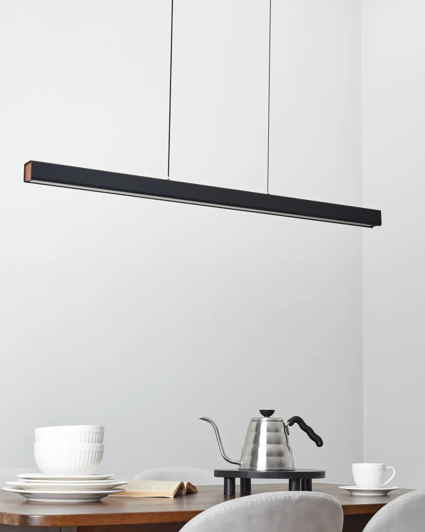 LED-pendel lampe ARENAS Med fjernbetjening Sort