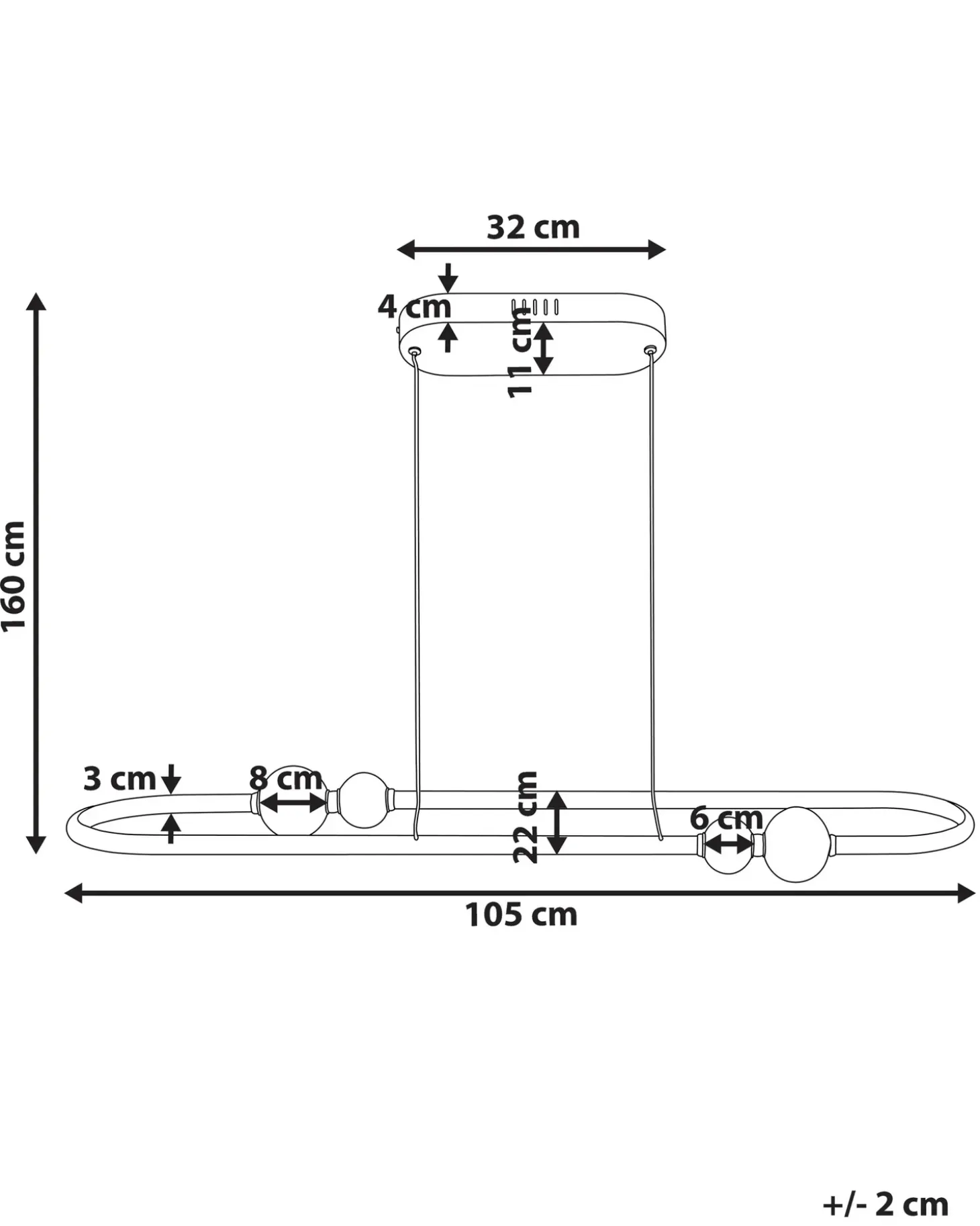 LED-pendel lampe FEALE Metal Guld