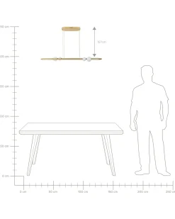 LED-pendel lampe FEALE Metal Guld
