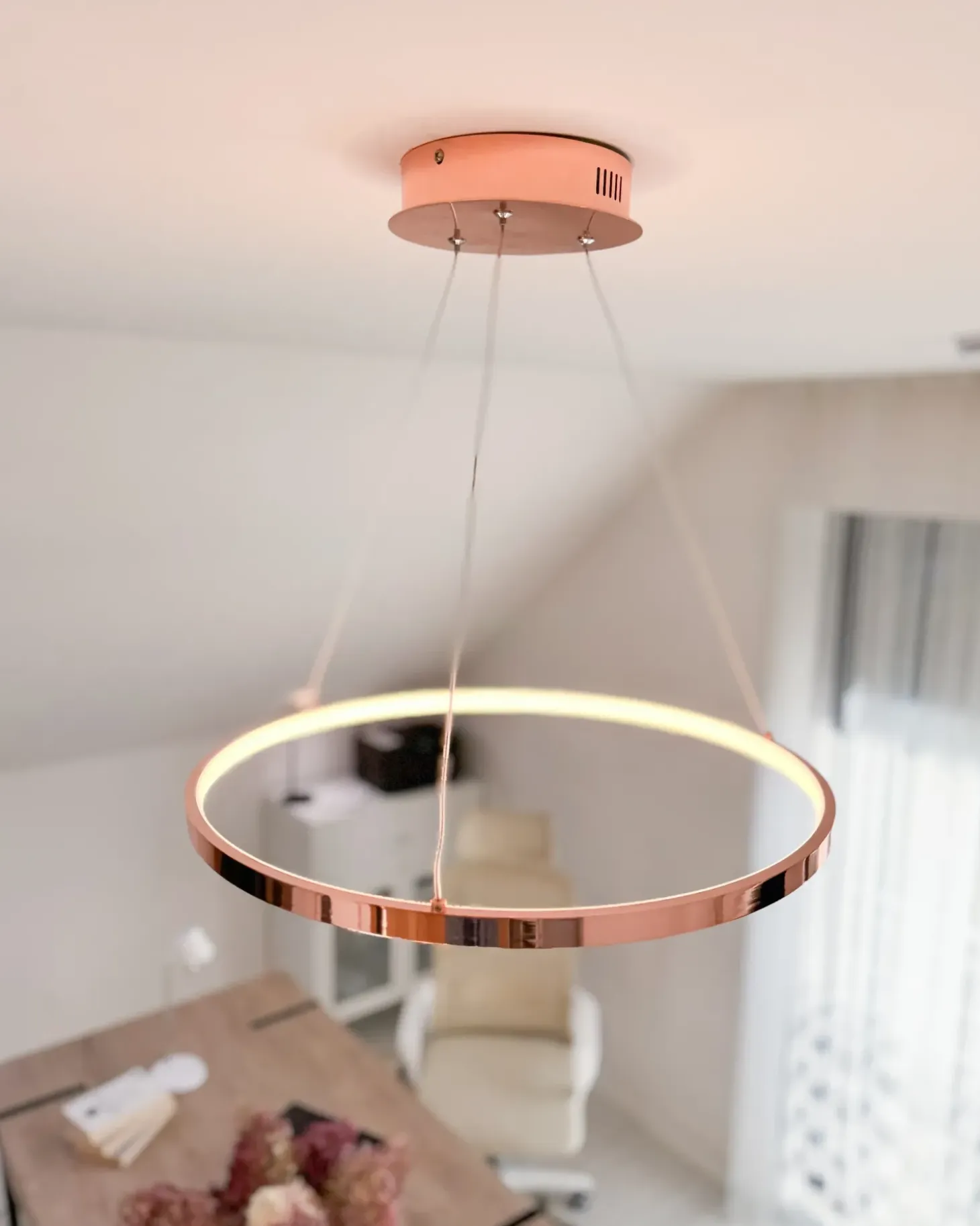 LED-pendel lampe JORDAN Metal Rosa guld