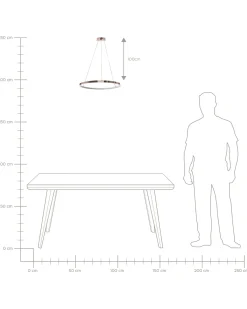 LED-pendel lampe JORDAN Metal Rosa guld