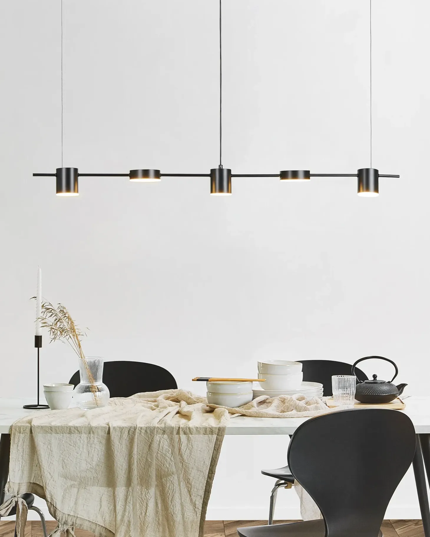 LED-pendel lampe SESTRA Metal Sort