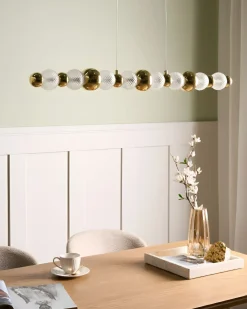 LED-pendel lampe SORA Glas Guld