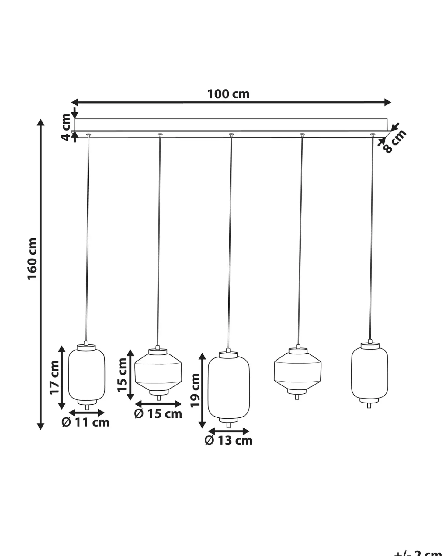 LED-pendel lampe SULLANE LED Glas Multifarvet