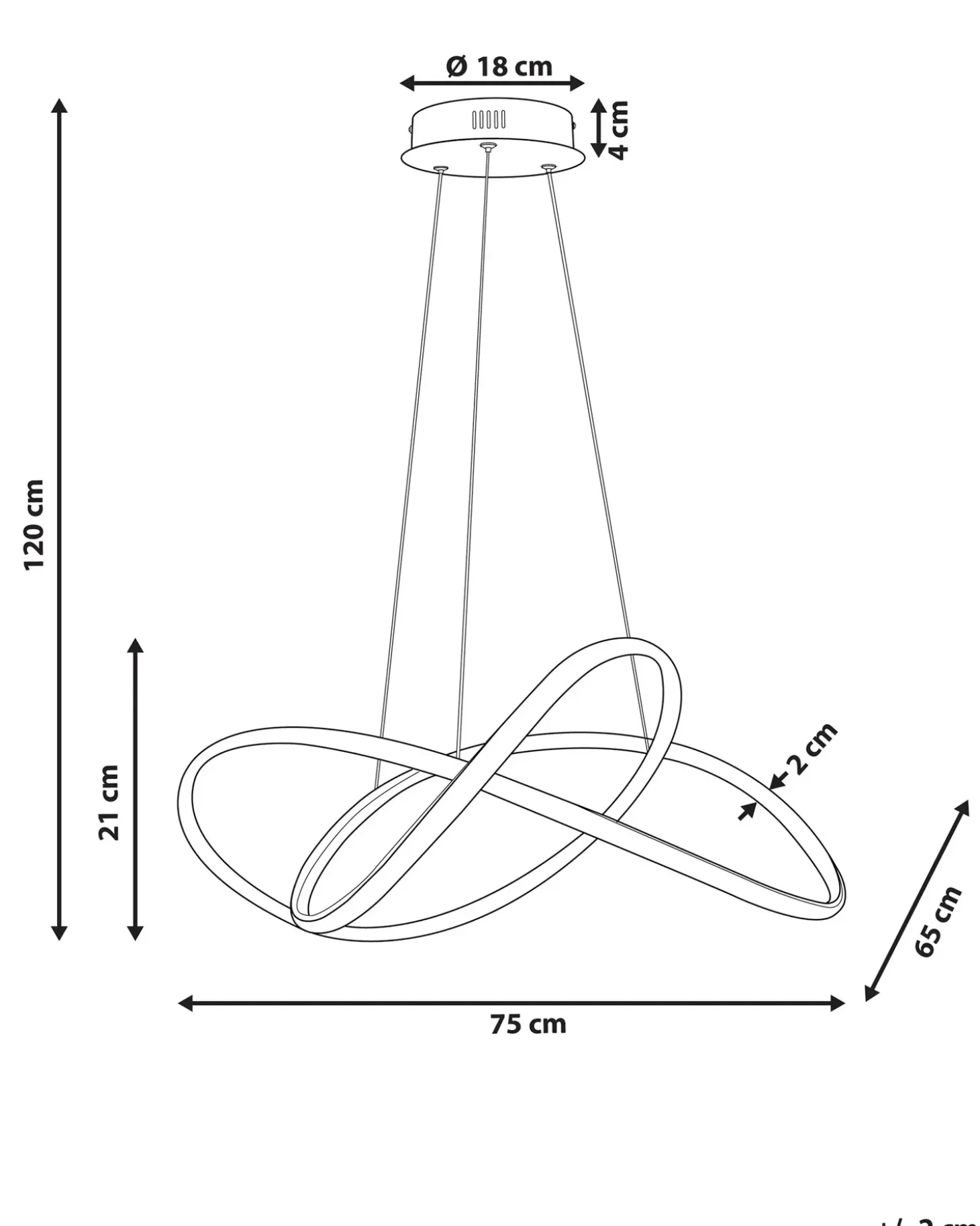 LED-pendel lampe TUMEN Metal Guld