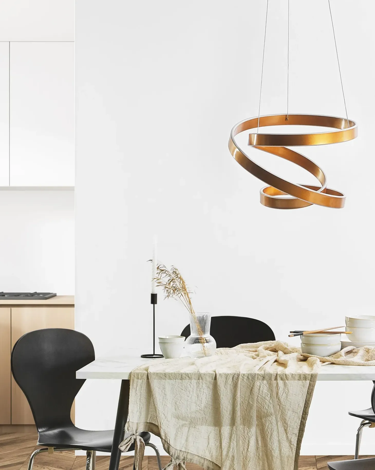 LED-pendel lampe WANLI Metal Guld