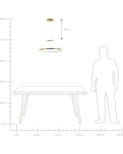 LED-pendel lampe TANO Metal Guld