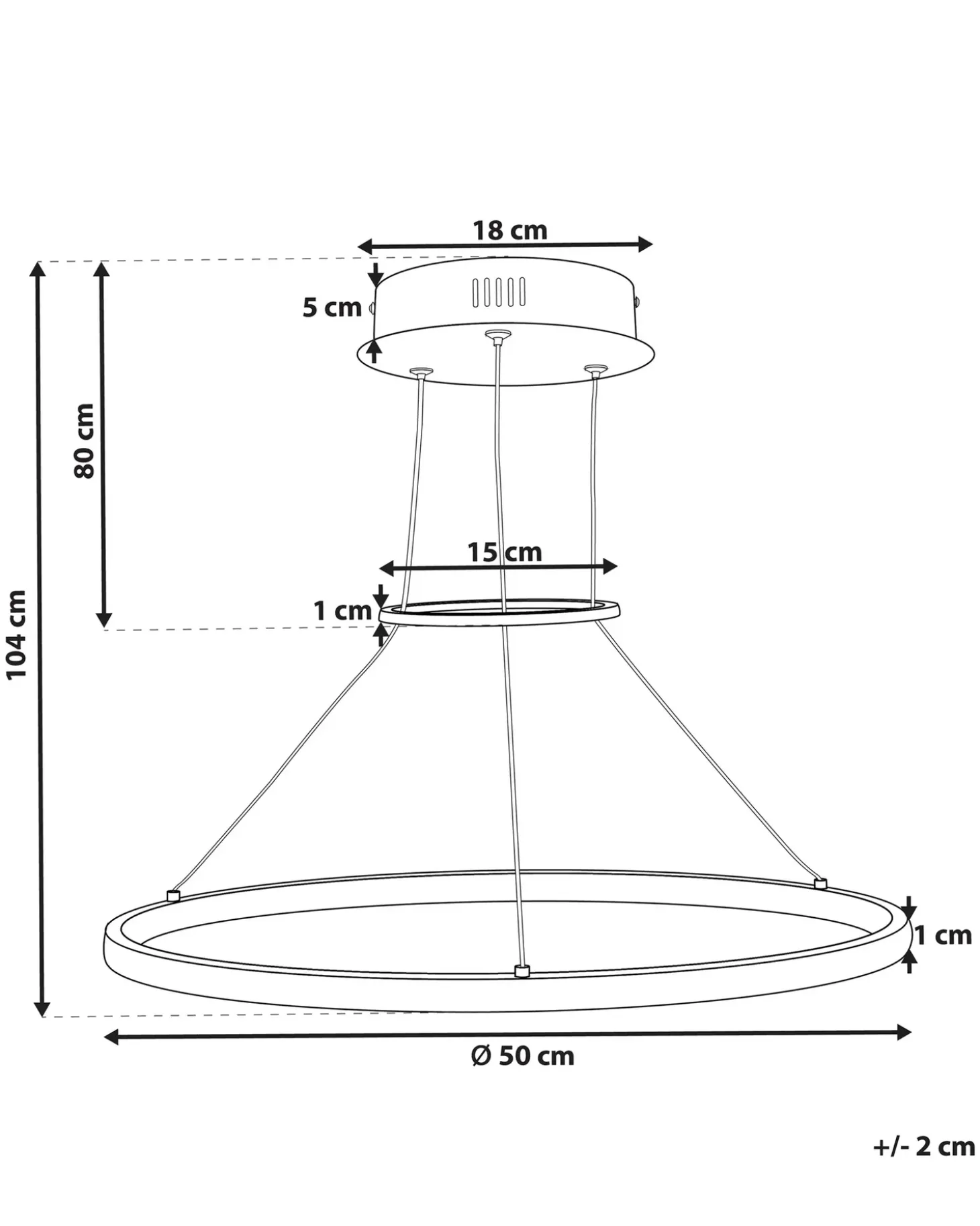 LED-pendel lampe TANO Metal Guld