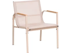 LEDRO 4 personers Loungesæt med bord Beige Metal