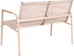 LEDRO 4 personers Loungesæt med bord Beige Metal