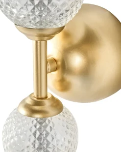 LED-væglampe ARAS Guld Glas