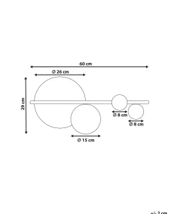 LED-væglampe PARITA Sort Metal