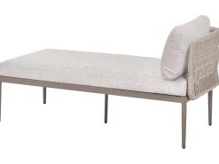 LEFFE 3 personers Have-hjørnesofasæt Højrevendt Beige Metal