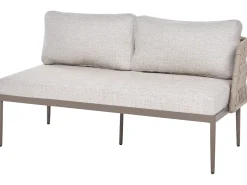 LEFFE 3 personers Have-hjørnesofasæt Højrevendt Beige Metal