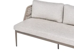 LEFFE 3 personers Have-hjørnesofasæt Venstrevendt Beige Metal