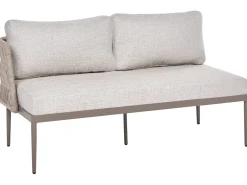 LEFFE 3 personers Have-hjørnesofasæt Venstrevendt Beige Metal