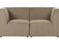LEMVIG 2 personers Modulsofa Brungrå Fløjl