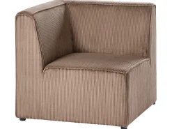 LEMVIG Hjørnemodul Venstrevendt Sand Beige Fløjl