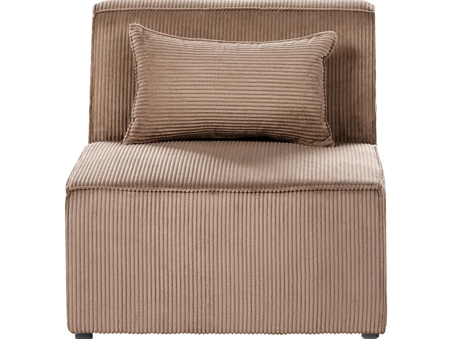 LEMVIG 4 personers Hjørnesofa modul Venstrevendt Sand Beige Fløjl