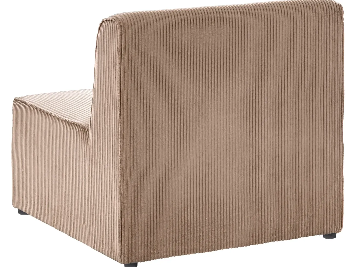 LEMVIG 4 personers Hjørnesofa modul Venstrevendt Sand Beige Fløjl
