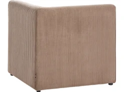 LEMVIG 4 personers Hjørnesofa modul Venstrevendt Sand Beige Fløjl