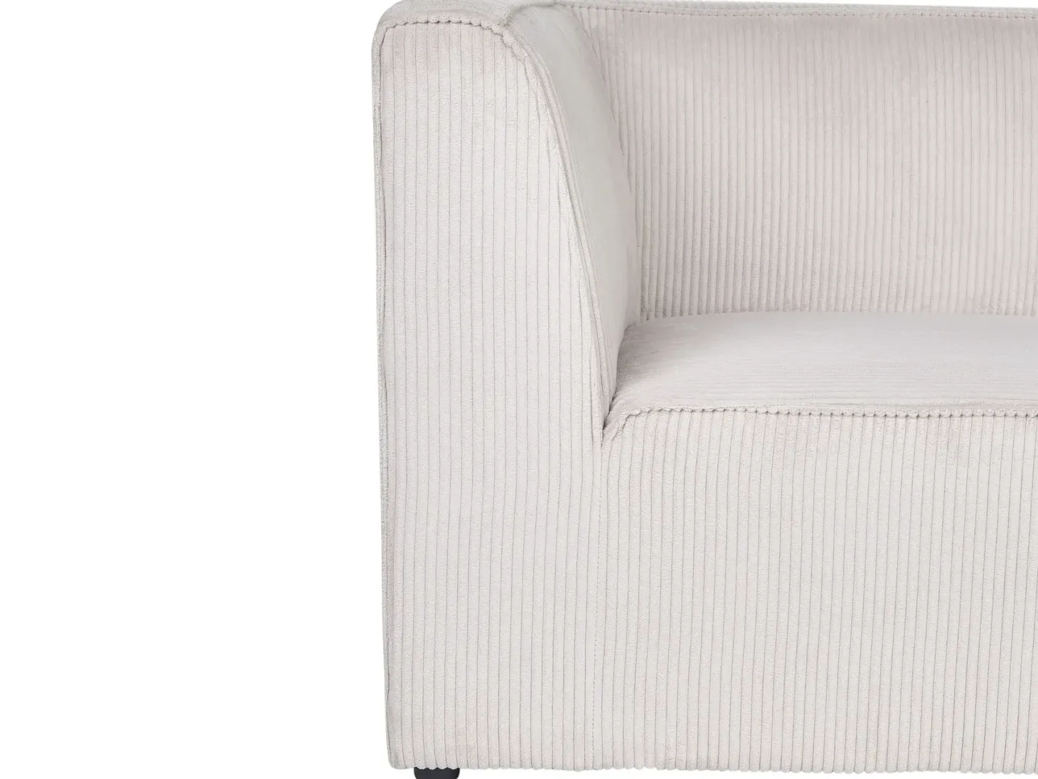 LEMVIG 4 personers Hjørnesofa modul Venstrevendt Beige Fløjl