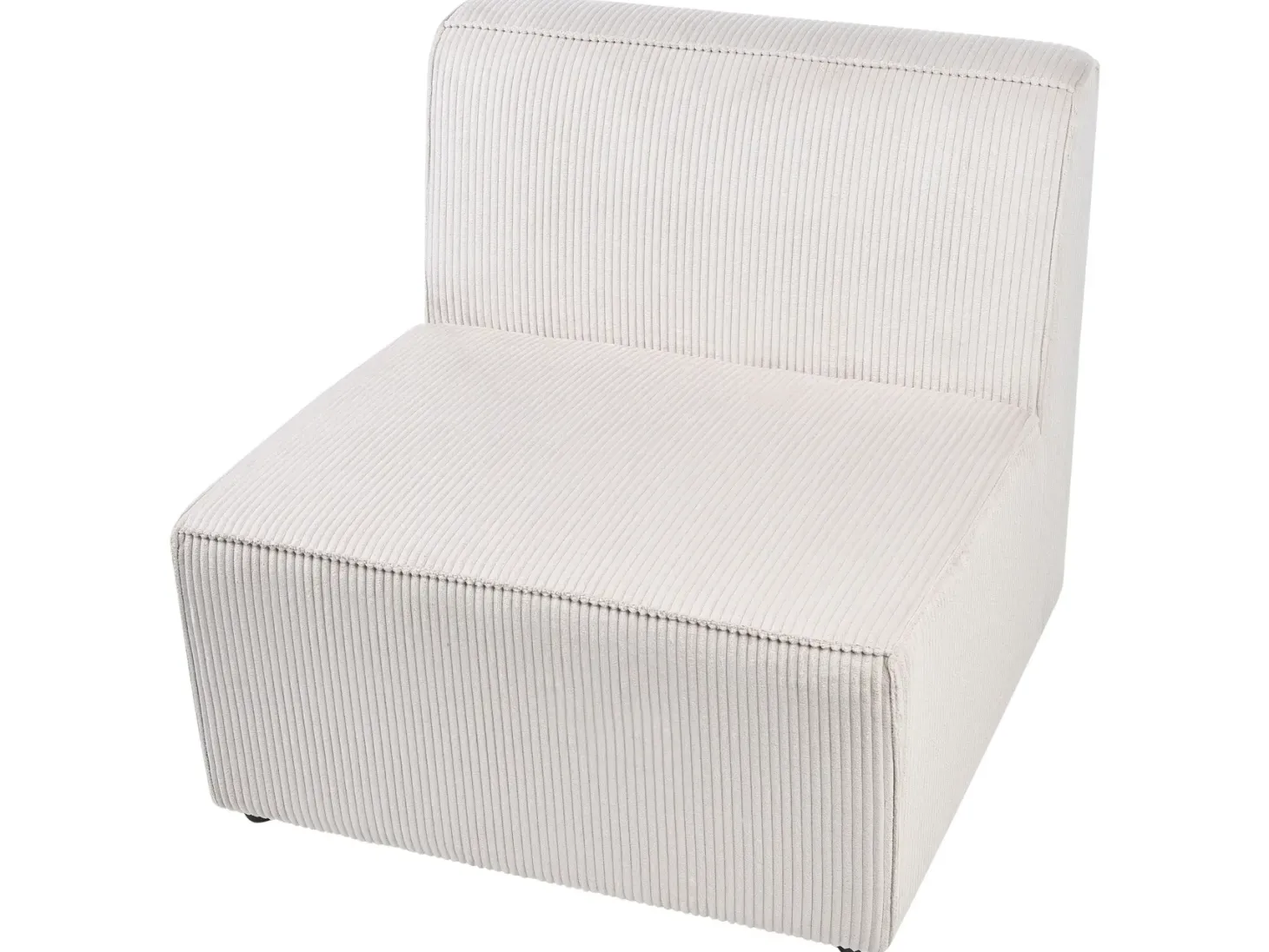 LEMVIG 4 personers Hjørnesofa modul Venstrevendt Beige Fløjl