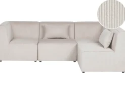 LEMVIG 4 personers Hjørnesofa modul Venstrevendt Beige Fløjl