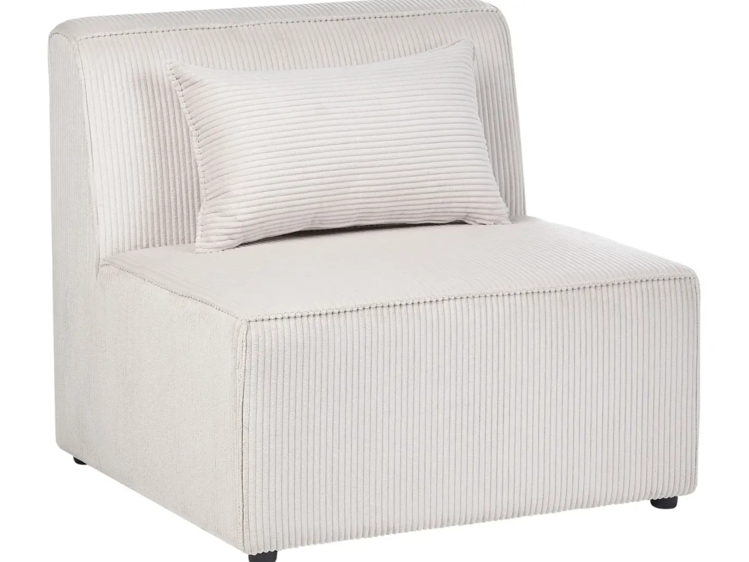 LEMVIG 4 personers Hjørnesofa modul Venstrevendt Beige Fløjl