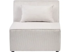 LEMVIG 4 personers Hjørnesofa modul Højrevendt Beige Fløjl