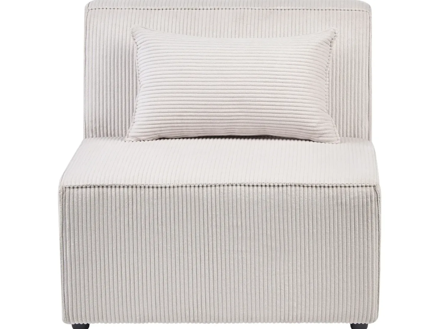LEMVIG 4 personers Hjørnesofa modul Højrevendt Beige Fløjl