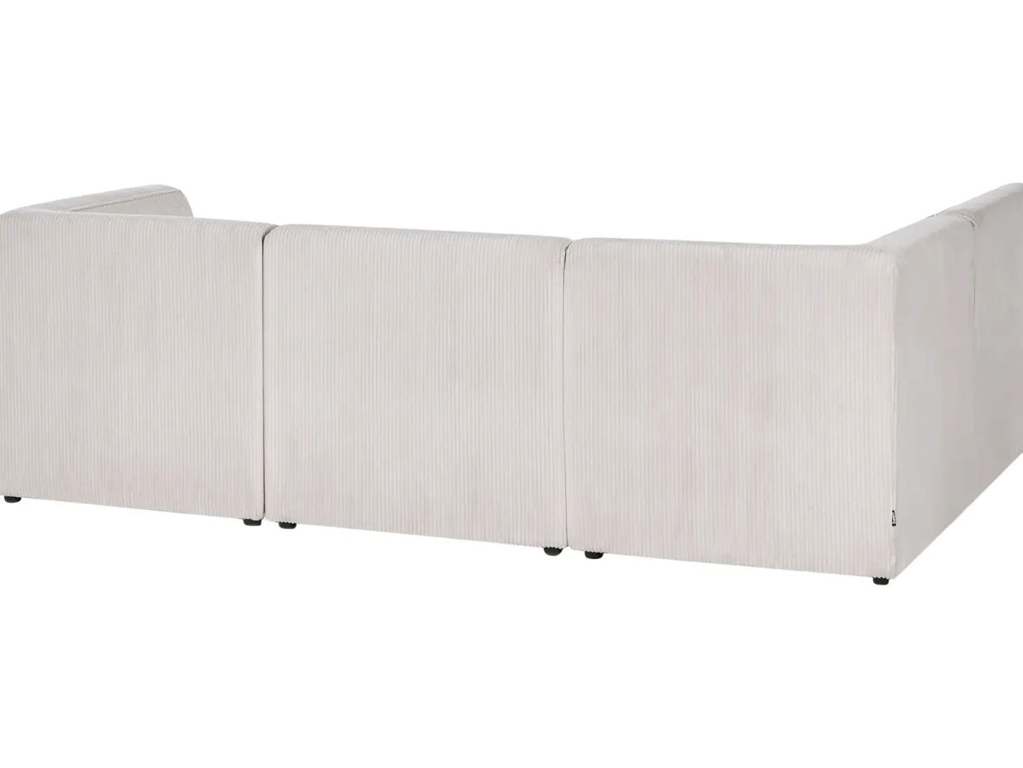 LEMVIG 4 personers Hjørnesofa modul Højrevendt Beige Fløjl