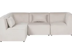 LEMVIG 4 personers Hjørnesofa modul Højrevendt Beige Fløjl