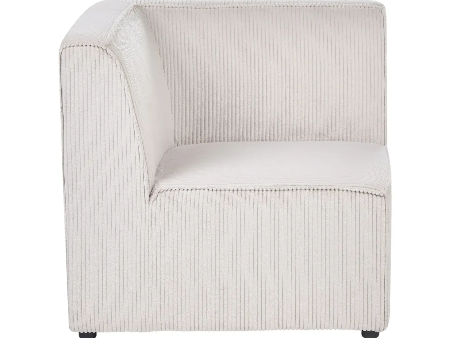 LEMVIG 4 personers Hjørnesofa modul Højrevendt Beige Fløjl