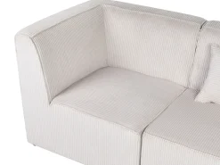 LEMVIG 4 personers Hjørnesofa modul Højrevendt Beige Fløjl