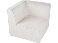 LEMVIG 4 personers Hjørnesofa modul Højrevendt Beige Fløjl