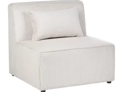 LEMVIG 4 personers Hjørnesofa modul Højrevendt Beige Fløjl