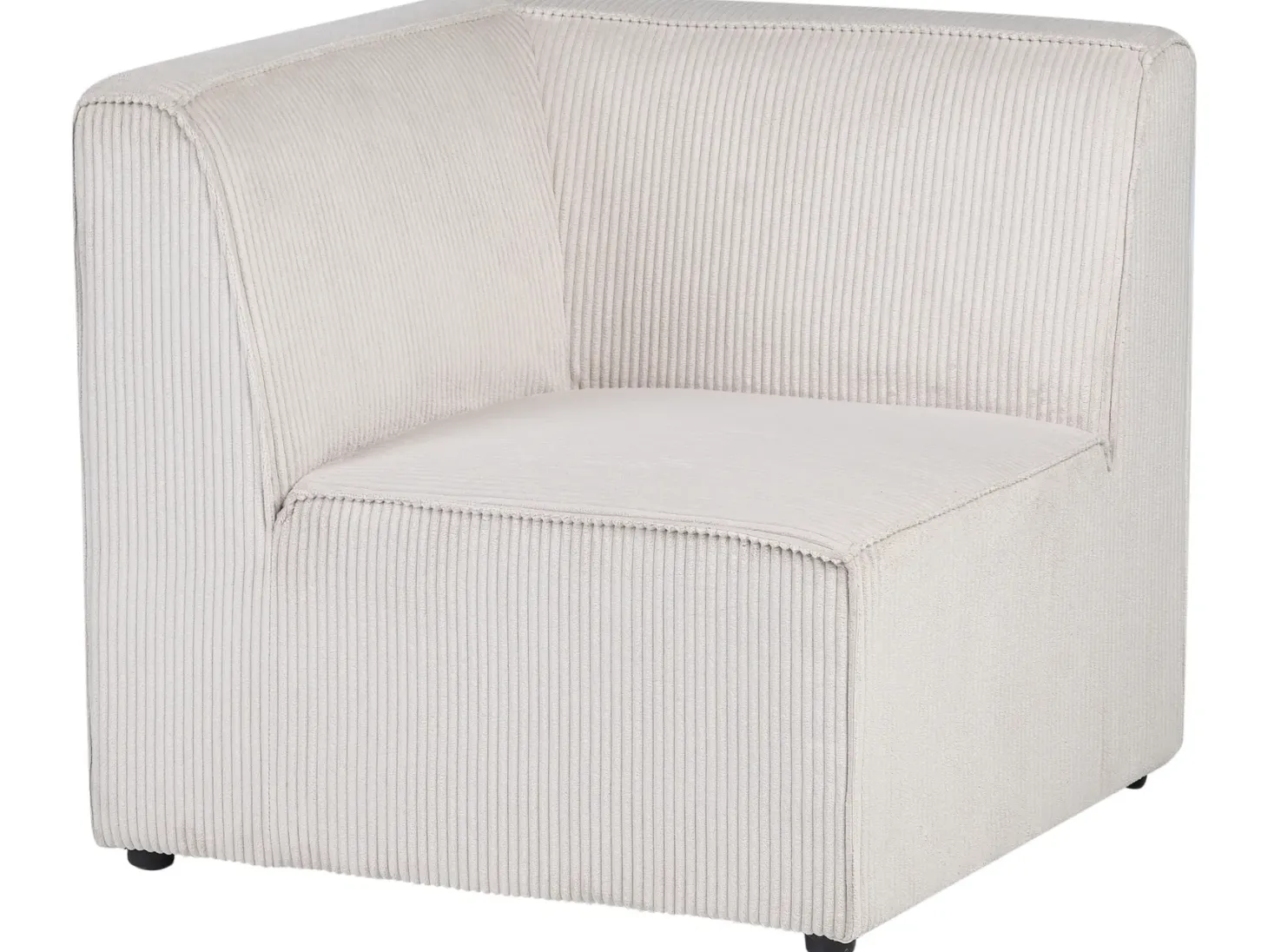 LEMVIG 4 personers Hjørnesofa modul Højrevendt Beige Fløjl