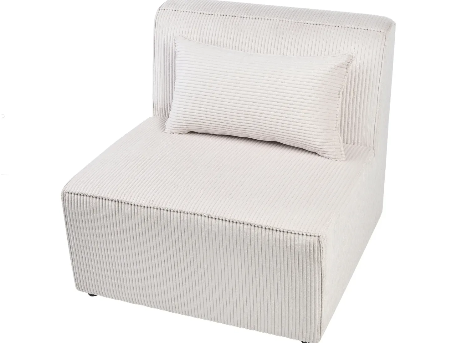 LEMVIG 3 personers Modulsofa Beige Fløjl