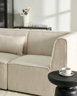 LEMVIG 3 personers Modulsofa Beige Fløjl