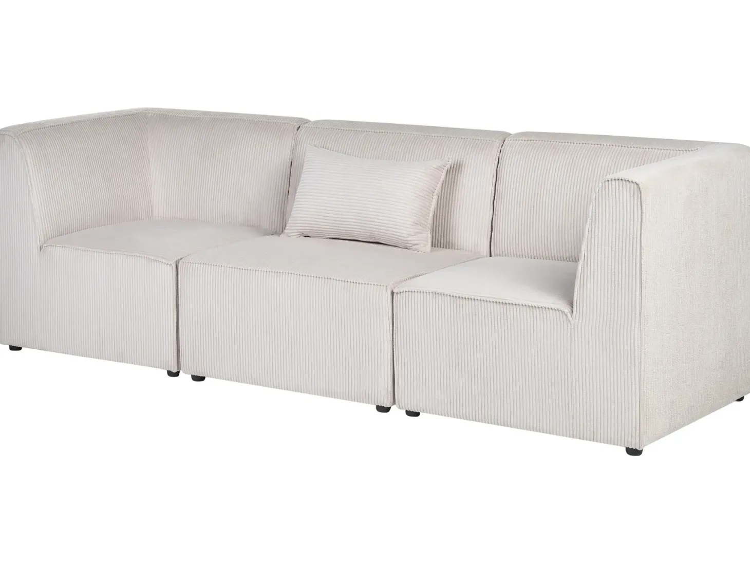 LEMVIG 3 personers Modulsofa Beige Fløjl