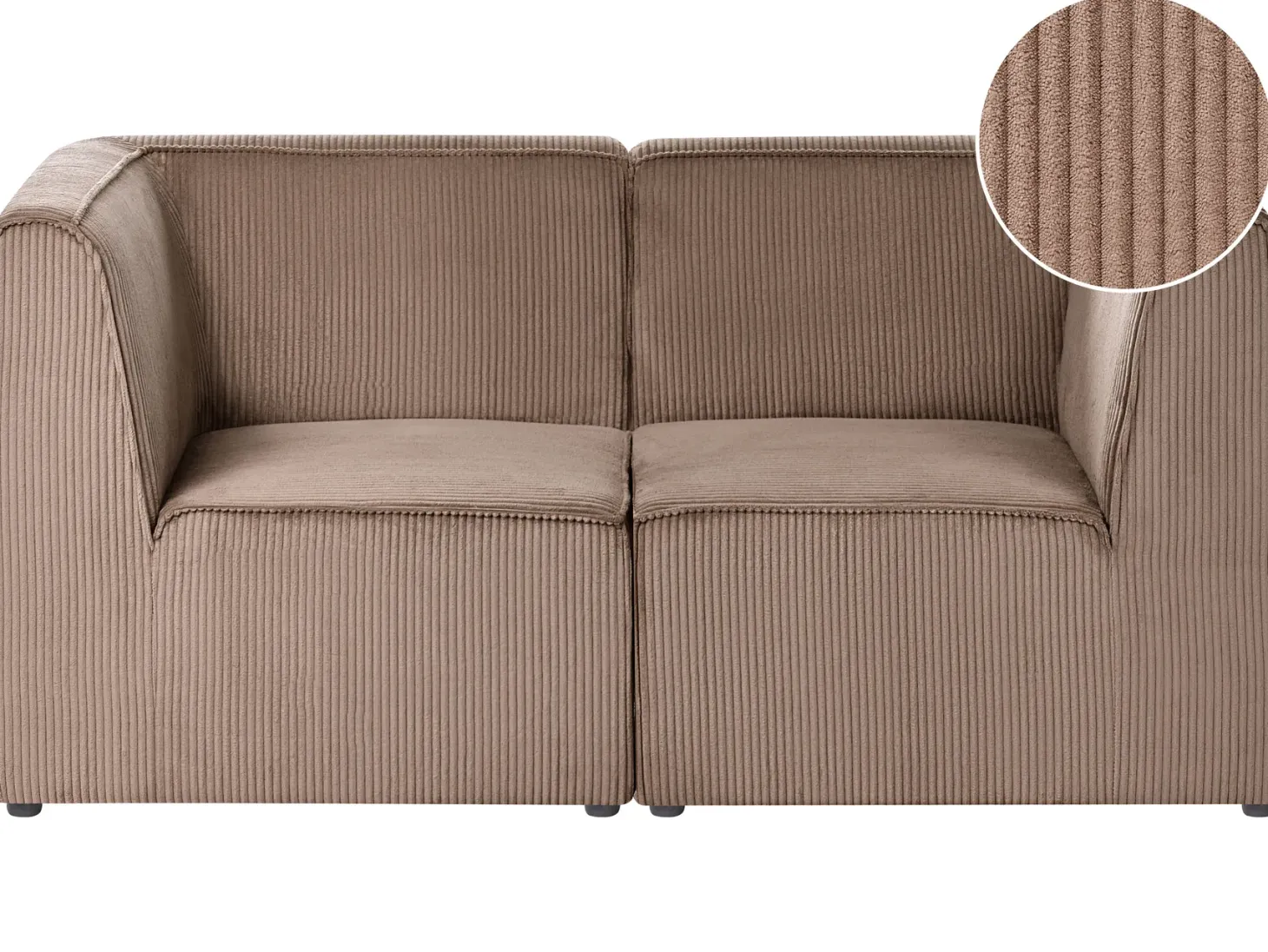 LEMVIG 2 personers Modulsofa Sand Beige Fløjl