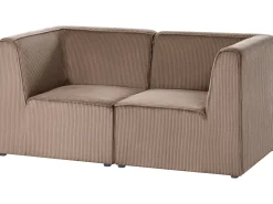LEMVIG 2 personers Modulsofa Sand Beige Fløjl