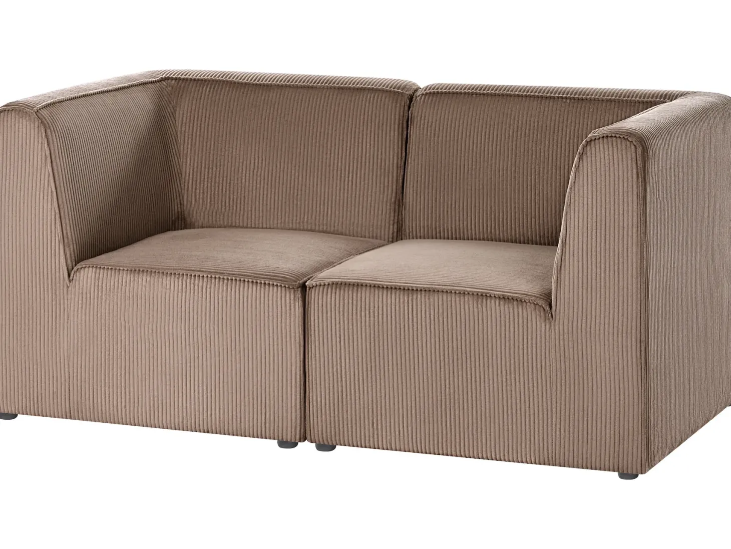 LEMVIG 2 personers Modulsofa Sand Beige Fløjl