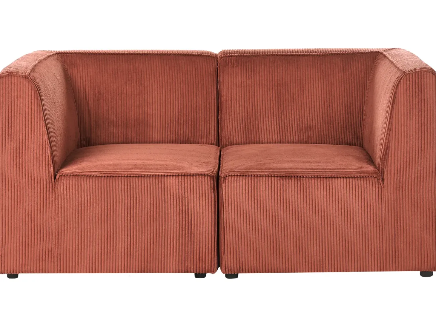 LEMVIG 2 personers Sofa Guldbrun Fløjl