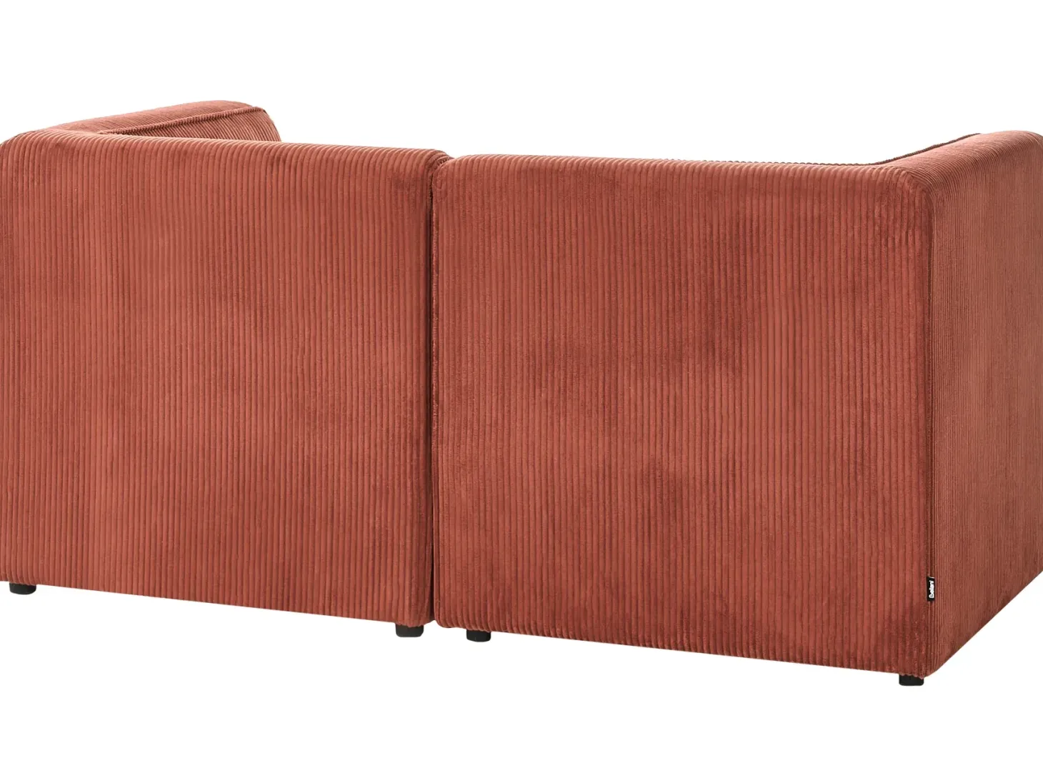 LEMVIG 2 personers Sofa Guldbrun Fløjl