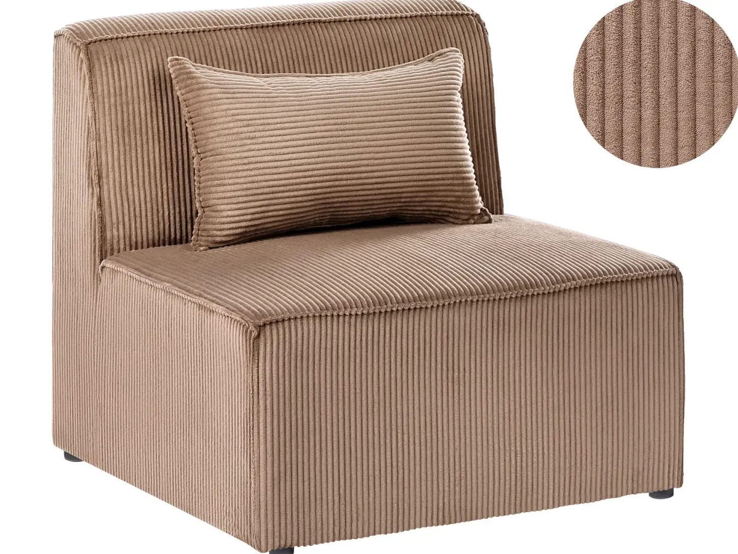 LEMVIG Stol Modul Sand Beige Fløjl
